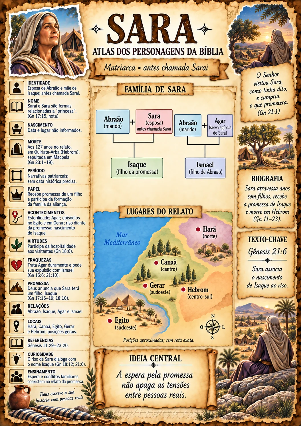 Ficha visual completa de Sara